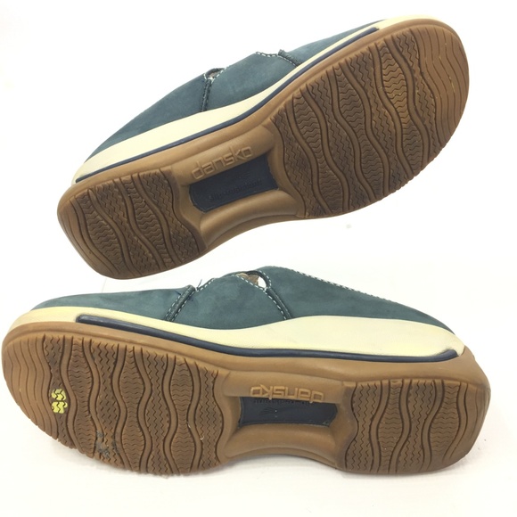 DANSKO  Blue Suede Mules Clogs Floral 9 / 39 - Picture 8 of 8